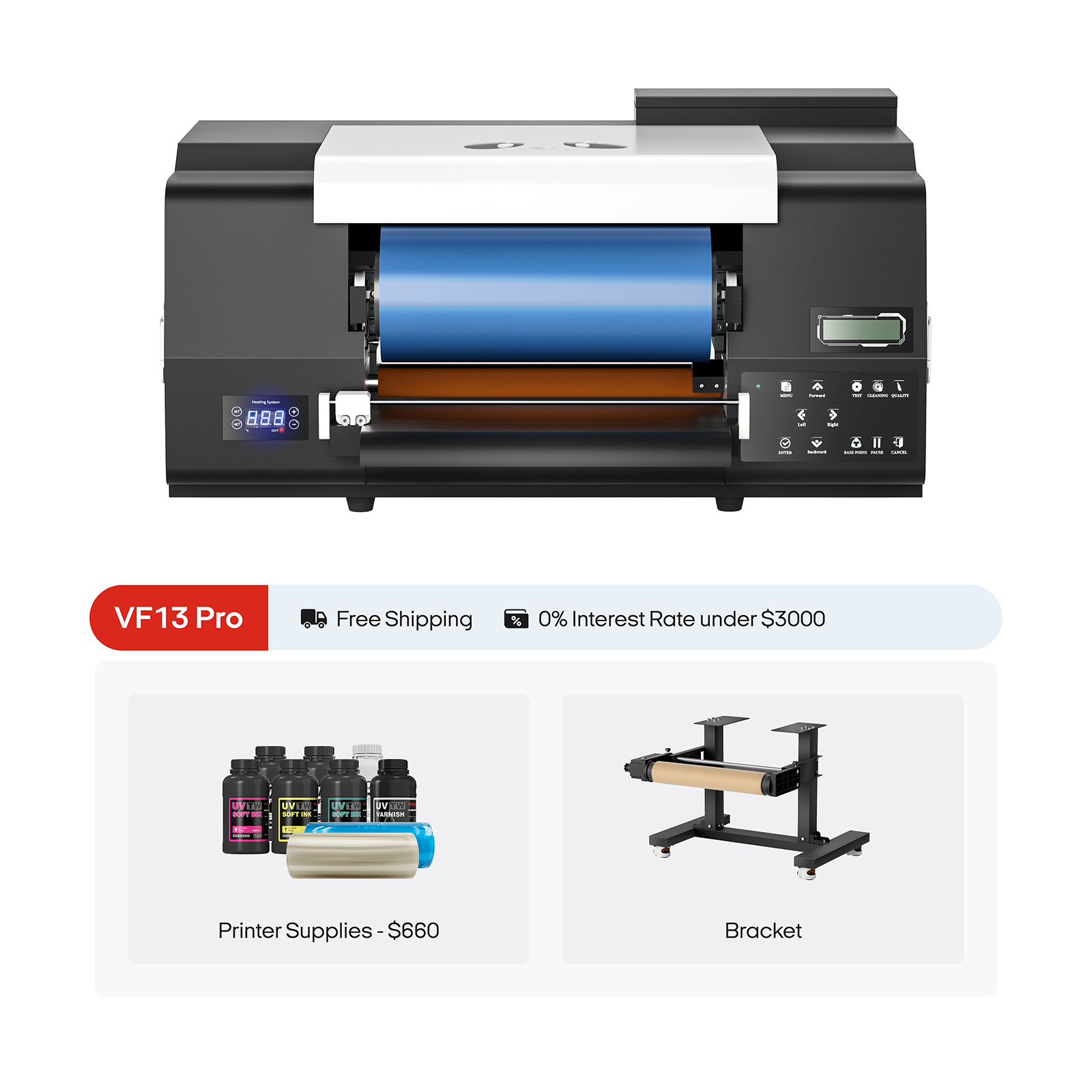 Procolored VF13 Pro Panda UV DTF Printer 13" A3+ Dual XP600 2-in-1